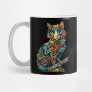 Artistic Boho Cat Mug